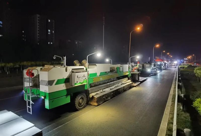 嘉鹏JP6000机组,天津大道热再生工程展风采！